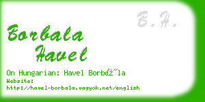 borbala havel business card